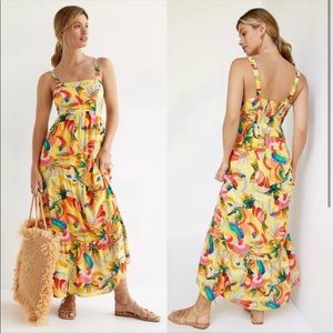 Farm Rio x Anthropologie Yellow Dress NWT and hard to find